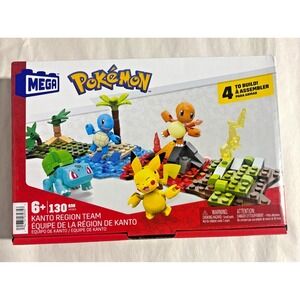 Mega Pokemon Kanto Region Team Building Set Pikachu Charmander 4 Figures